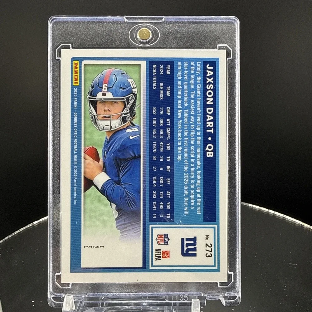 2025 Panini Donruss Optic - Rated Rookie Jaxson Dart #273 Green Hyper Prizm (RC)
